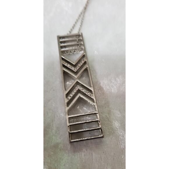 Express 35" necklace with 2 1/2" bar pendant 1.1589 - Picture 1 of 9